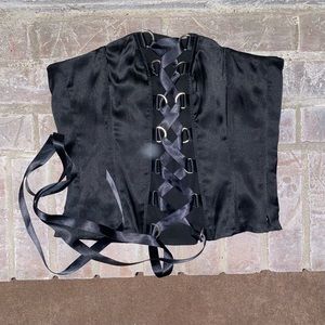 Bebe Silk Lace-Up Corset